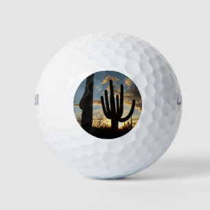Saguaro Sunset II Arizona Wüste Landschaft Golfball