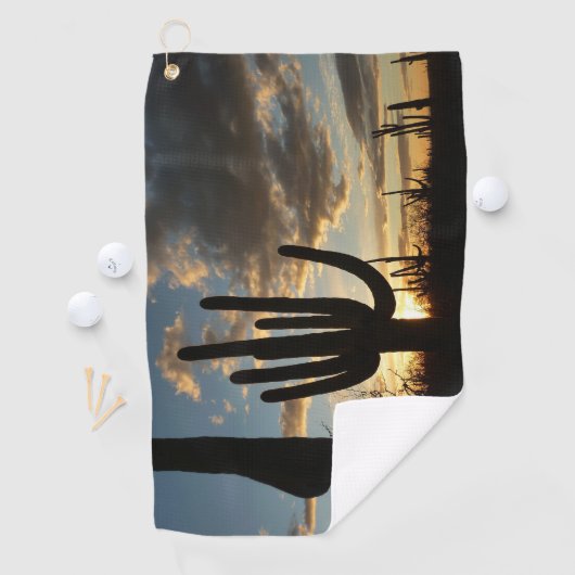 Saguaro Sunset II Arizona Wüste Landschaft Golfhandtuch (Insitu)