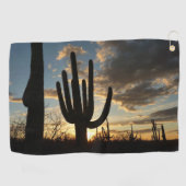 Saguaro Sunset II Arizona Wüste Landschaft Golfhandtuch (Horizontal)