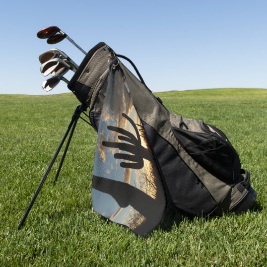 Saguaro Sunset II Arizona Wüste Landschaft Golfhandtuch (Gras)
