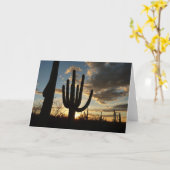 Saguaro Sunset II Arizona Wüste Landschaft Karte (Gelbe Blume)