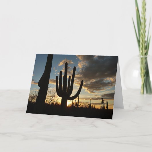 Saguaro Sunset II Arizona Wüste Landschaft Karte (Vorderseite)