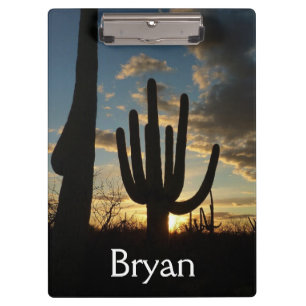 Saguaro Sunset II Arizona Wüste Landschaft Klemmbrett