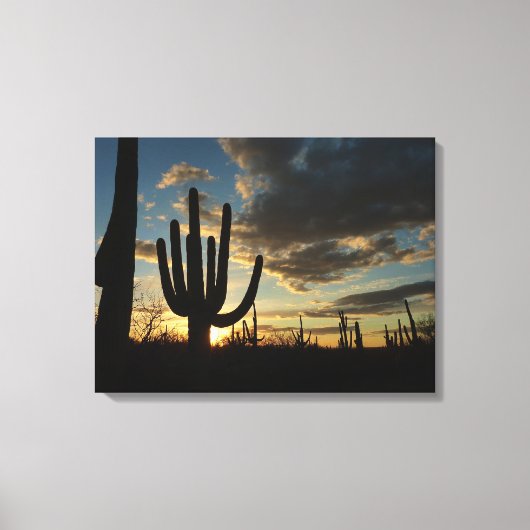 Saguaro Sunset II Arizona Wüste Landschaft Leinwanddruck (Vorderseite)