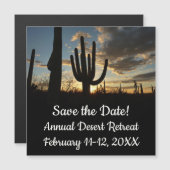 Saguaro Sunset II Arizona Wüste Landschaft Magnetkarte (Vorne/Hinten)