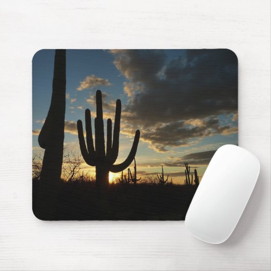 Saguaro Sunset II Arizona Wüste Landschaft Mousepad (Mit Mouse)