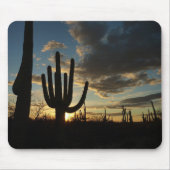Saguaro Sunset II Arizona Wüste Landschaft Mousepad (Vorne)