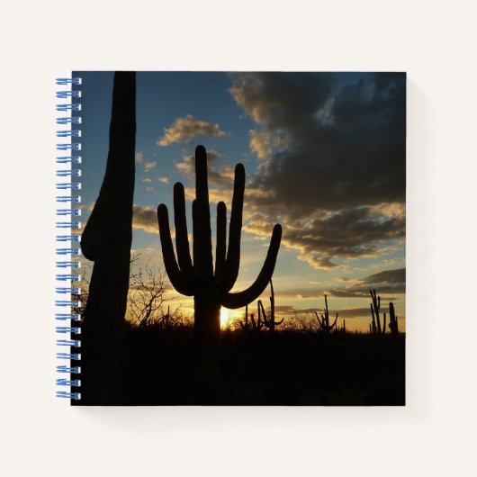 Saguaro Sunset II Arizona Wüste Landschaft Notizblock (Vorderseite)