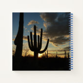 Saguaro Sunset II Arizona Wüste Landschaft Notizblock (Rückseite)
