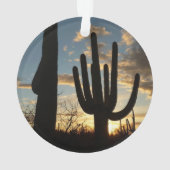 Saguaro Sunset II Arizona Wüste Landschaft Ornament (Rückseite)