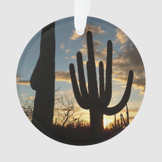 Saguaro Sunset II Arizona Wüste Landschaft Ornament (Vorderseite)