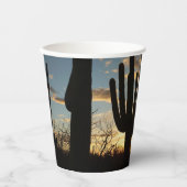 Saguaro Sunset II Arizona Wüste Landschaft Pappbecher (Vorderseite)