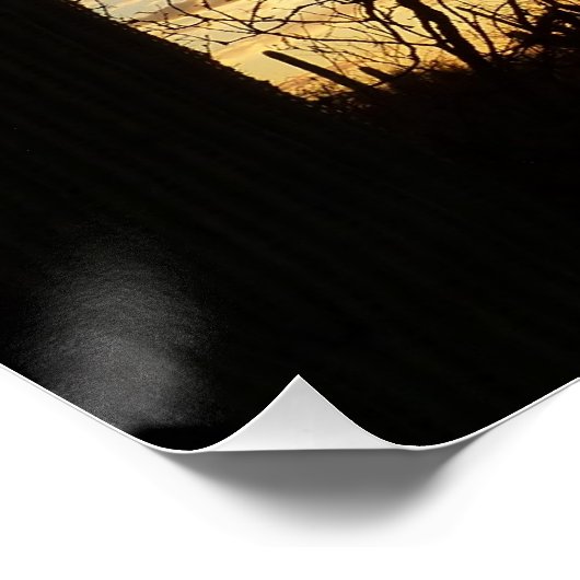 Saguaro Sunset II Arizona Wüste Landschaft Poster (Ecke)