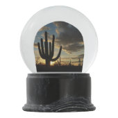 Saguaro Sunset II Arizona Wüste Landschaft Schneekugel (Rückseite)