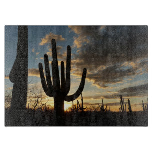 Saguaro Sunset II Arizona Wüste Landschaft Schneidebrett