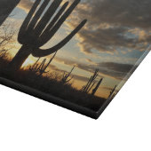 Saguaro Sunset II Arizona Wüste Landschaft Schneidebrett (Ecke)