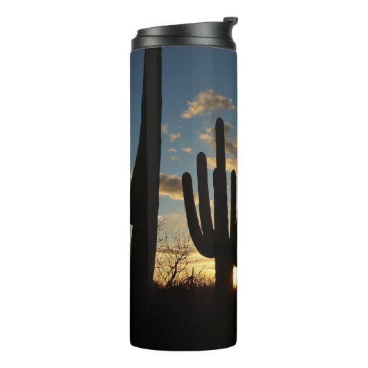 Saguaro Sunset II Arizona Wüste Landschaft Thermosbecher (Nach links gedreht)