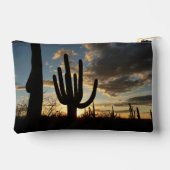 Saguaro Sunset II Arizona Wüste Landschaft Zubehörtasche (Rückseite)