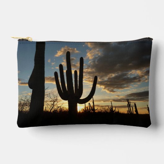 Saguaro Sunset II Arizona Wüste Landschaft Zubehörtasche (Vorderseite)