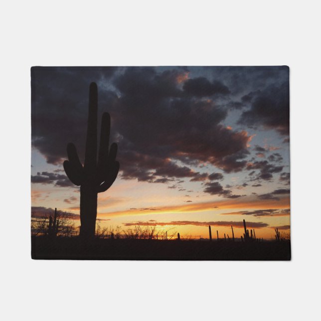 Saguaro Sunset III Arizona Wüste Landschaft Fußmatte (Vorderseite)