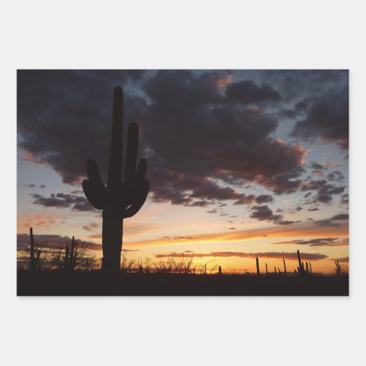Saguaro Sunset III Arizona Wüste Landschaft Geschenkpapier Set (Vorderseite 2)