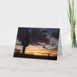 Saguaro Sunset III Arizona Wüste Landschaft Karte