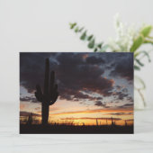 Saguaro Sunset III Arizona Wüste Landschaft Karte (Stehend Vorderseite)