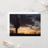 Saguaro Sunset III Arizona Wüste Landschaft Karte (Vorderseite/Rückseite Beispiel)