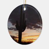 Saguaro Sunset III Arizona Wüste Landschaft Keramikornament (Links)