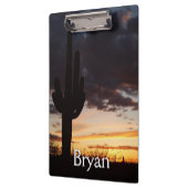 Saguaro Sunset III Arizona Wüste Landschaft Klemmbrett (Links)