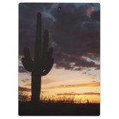 Saguaro Sunset III Arizona Wüste Landschaft Klemmbrett (Rückseite)