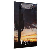 Saguaro Sunset III Arizona Wüste Landschaft Klemmbrett (Rechts)