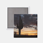 Saguaro Sunset III Arizona Wüste Landschaft Magnet (Vorderseite/Rückseite)
