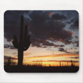 Saguaro Sunset III Arizona Wüste Landschaft Mousepad (Vorne)