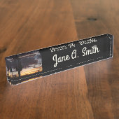 Saguaro Sunset III Arizona Wüste Landschaft Namensplakette (Seite)