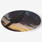 Saguaro Sunset III Arizona Wüste Landschaft Pappteller (Schrägansicht)