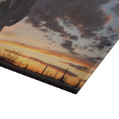 Saguaro Sunset III Arizona Wüste Landschaft Schneidebrett (Ecke)
