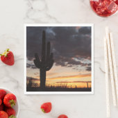 Saguaro Sunset III Arizona Wüste Landschaft Serviette (Beispiel)