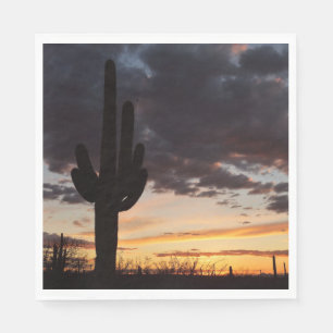 Saguaro Sunset III Arizona Wüste Landschaft Serviette