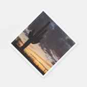 Saguaro Sunset III Arizona Wüste Landschaft Serviette (Ecke)