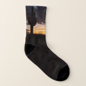 Saguaro Sunset III Arizona Wüste Landschaft Socken (Rechts - Außen)