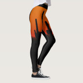Saguaro Sunset Orange und Black, Personalisiert Na Leggings (Rechts)