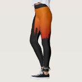 Saguaro Sunset Orange und Black, Personalisiert Na Leggings (Links)