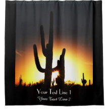 Saguaro Sunset Personalisiert Duschvorhang