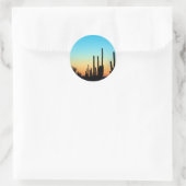 Saguaro Sunset Runder Aufkleber (Tasche)