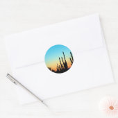 Saguaro Sunset Runder Aufkleber (Umschlag)