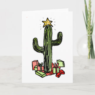 Saguaro Tree Weihnachtskarte Feiertagskarte