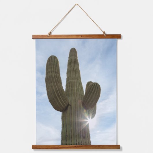 Saguaro Wandteppich Mit Holzrahmen (Vorderseite)