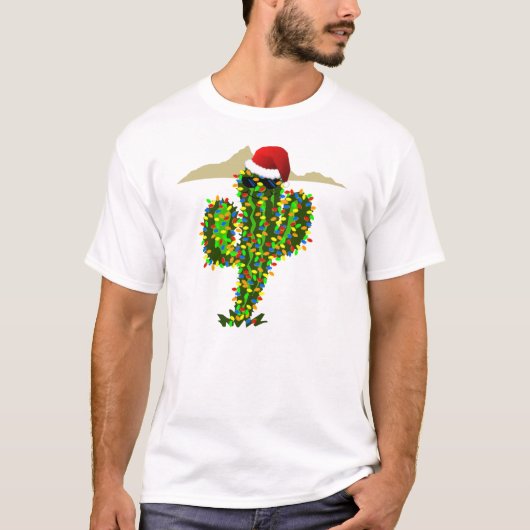 Saguaro Weihnachtslicht T-Shirt (Vorderseite)