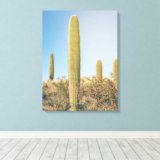 Saguaros Leinwanddruck (Insitu (Holzboden))